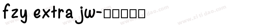 fzy extra jw字体转换